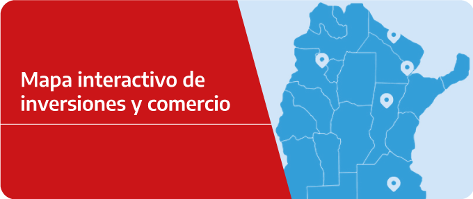 Mapa interactivo de inversiones y comercio